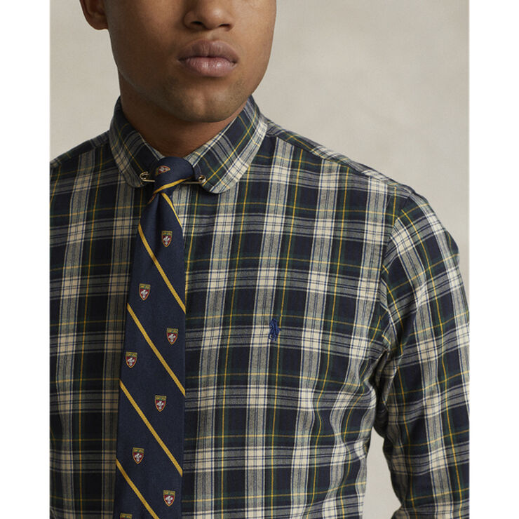Polo Ralph Lauren Custom Fit Plaid Oxford Shirt 6135 navy/green multi