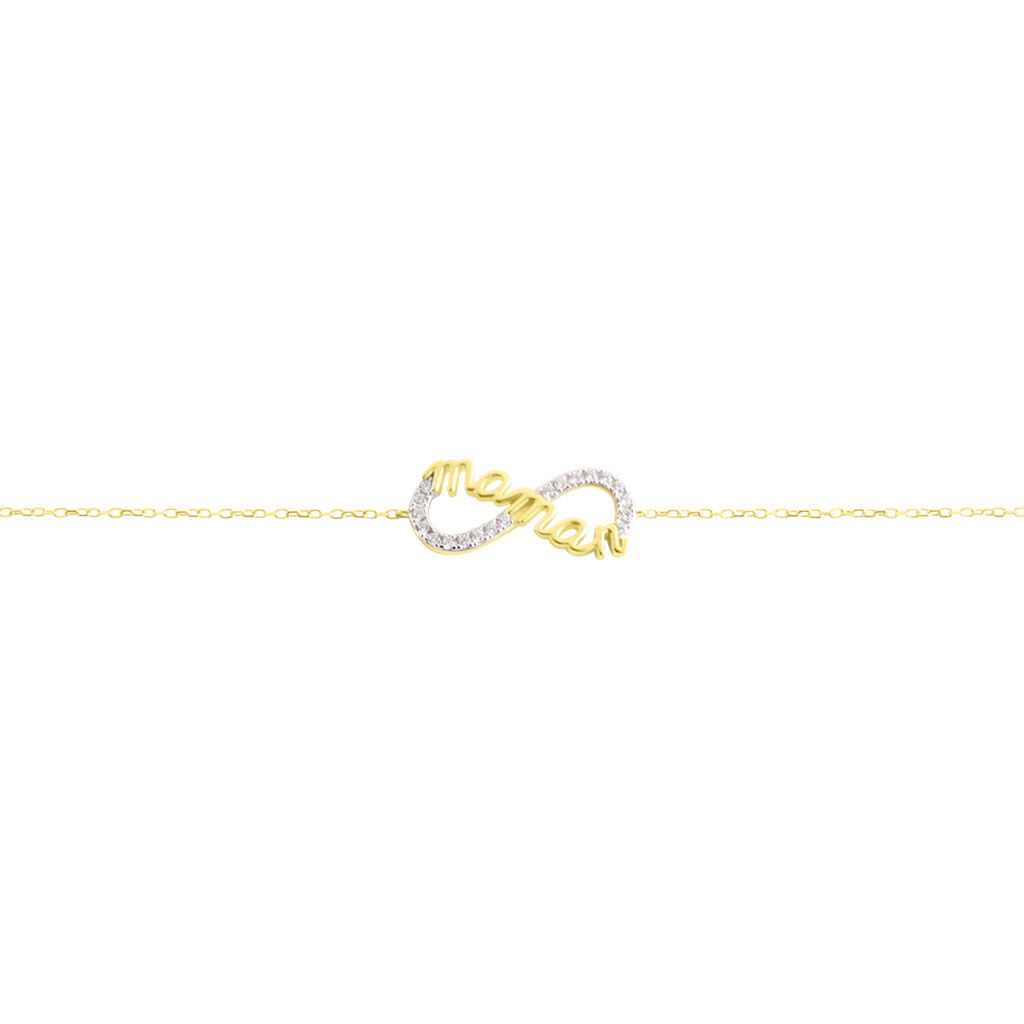 Bracelet Heimdall Or Jaune Oxyde De Zirconium