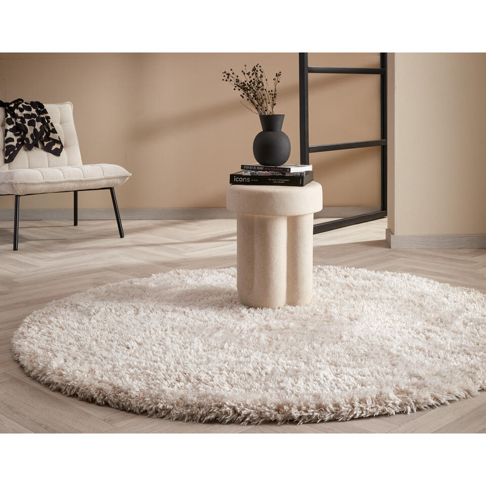Vloerkleed Cailou Wit ø 180 cm