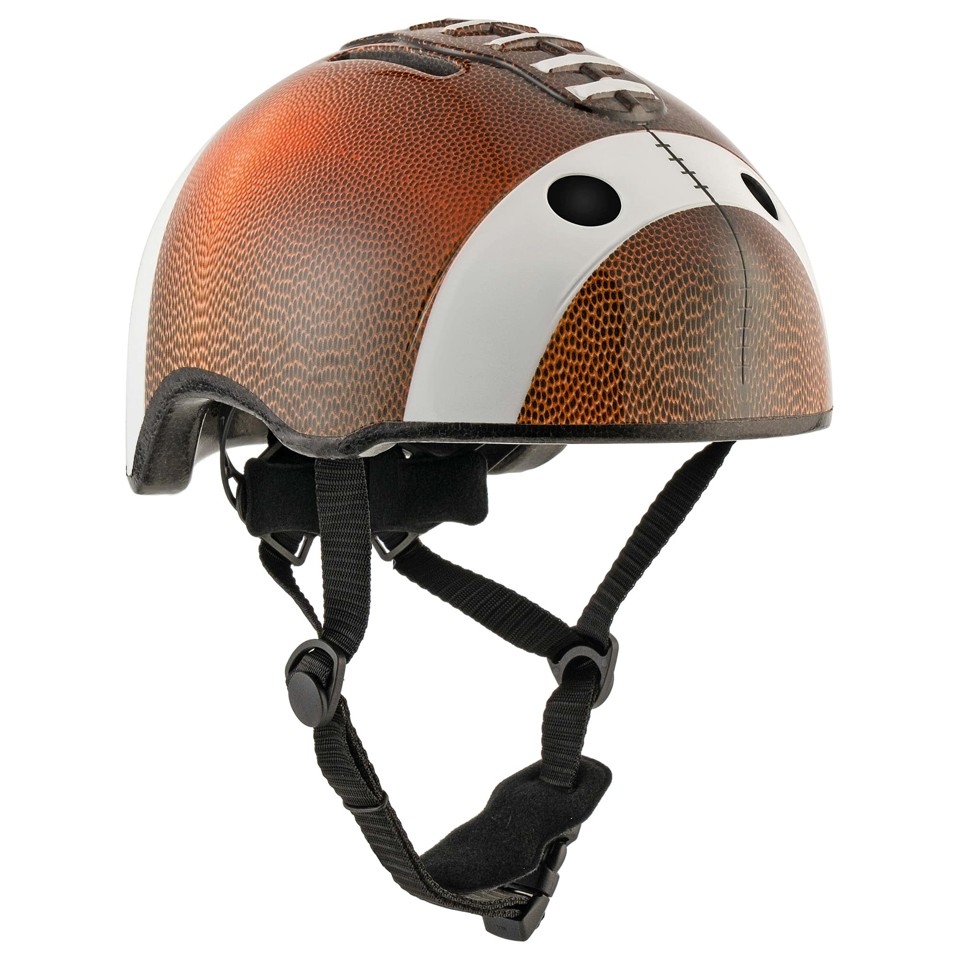 Crazy Safety - Cykelhjelm til børn - Brun US fodbold (49-55 cm)