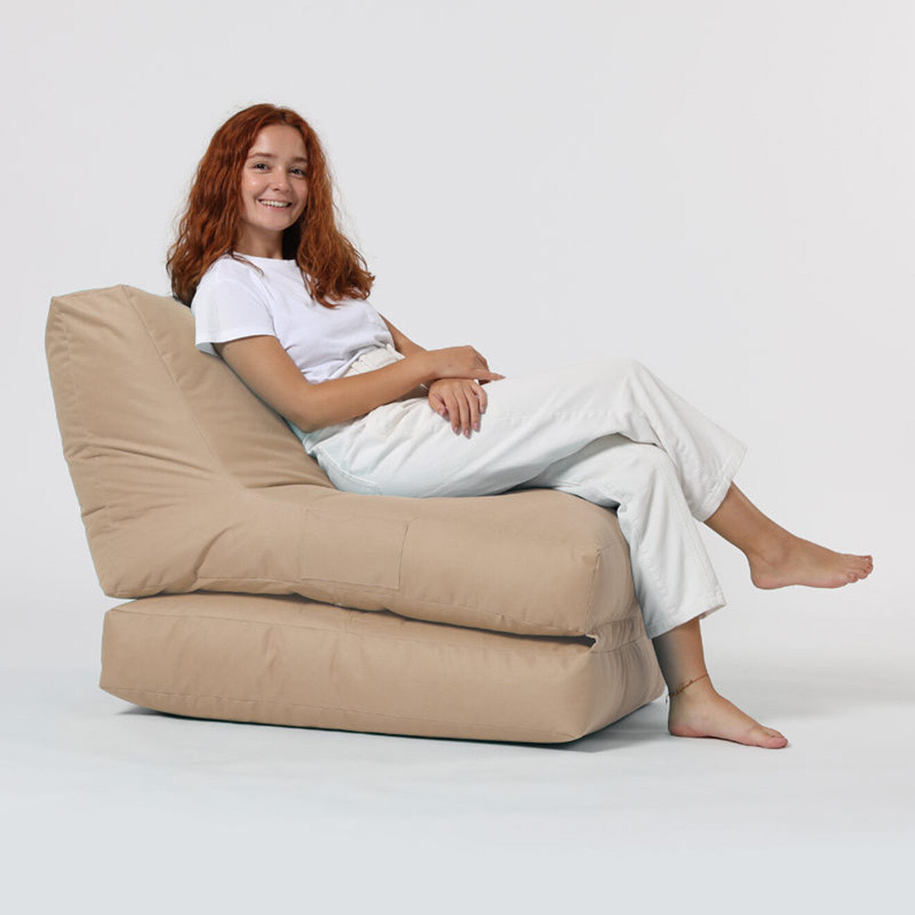 Homitis Pouf Siesta marron - 55x40x40 cm