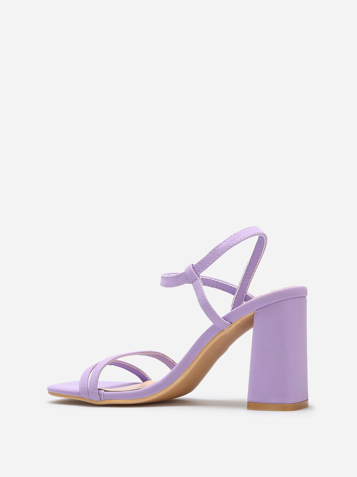 Sandales en simili mat à fines brides- Violet