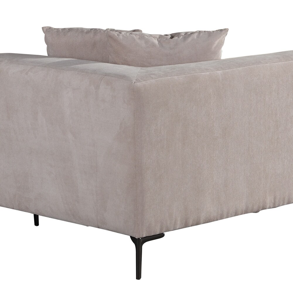 HOME DELUXE Ecksofa TORINO Beige Rechts