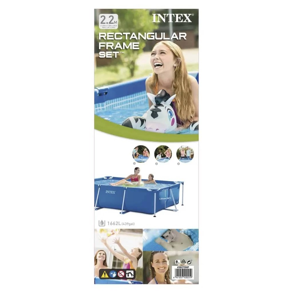 Piscine rectangular frame 220 x 150 x 60 cm 28270np