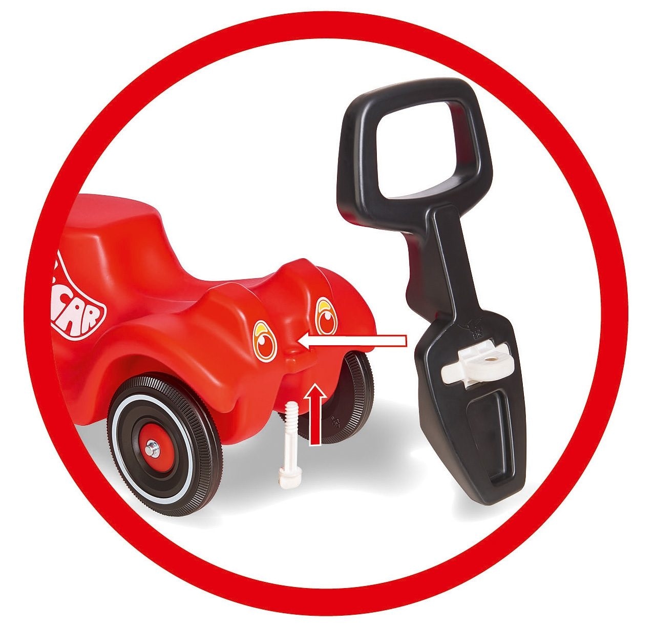 BIG Kinderfahrzeug Lauflernhilfe »BIG Bobby Car Walker 2in1 Zubehör« 2in1 Rückenlehne & Lauflernhilfe, Made in Germany