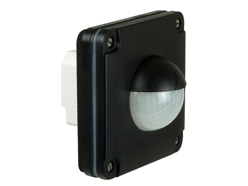 NIKO PIR Bewegungsmelder Swiss Garde 300 IP55 UP, Schwarz (Infrarot-)Bewegungssensor zur Wandmontage