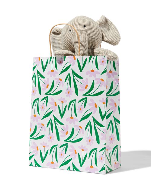 sac cadeau en papier 31x24x11 fleur