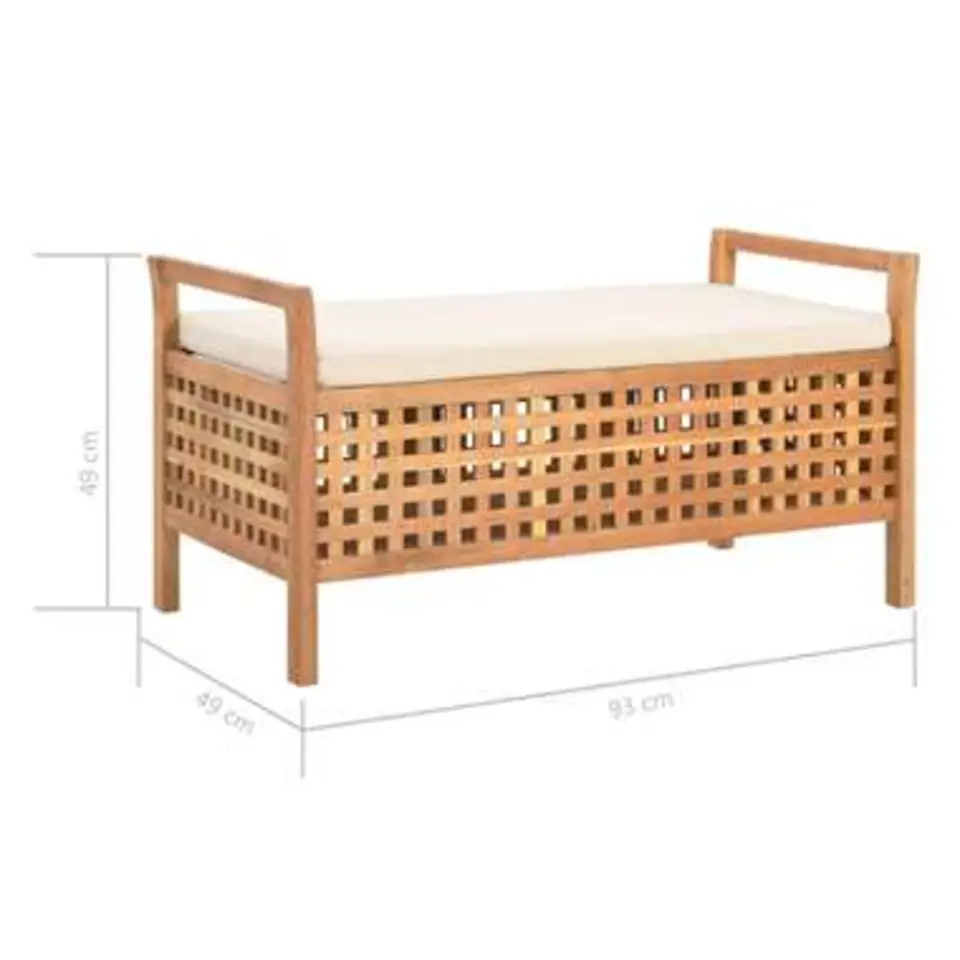 vidaXL - Bank - Bruin - Hout - 93 x 49 x 49 cm