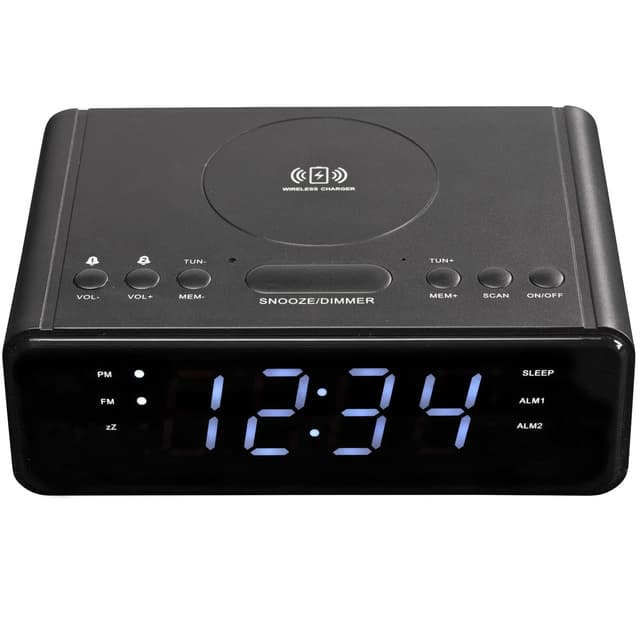 Clockradio med trådløs opladning
