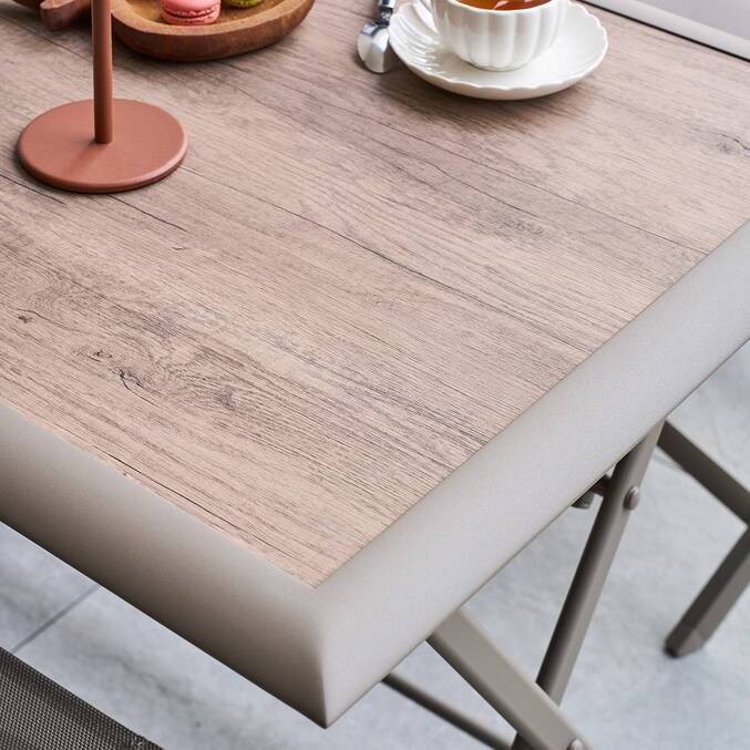 Table de jardin pliante rectangulaire AZUA Truffe / Café