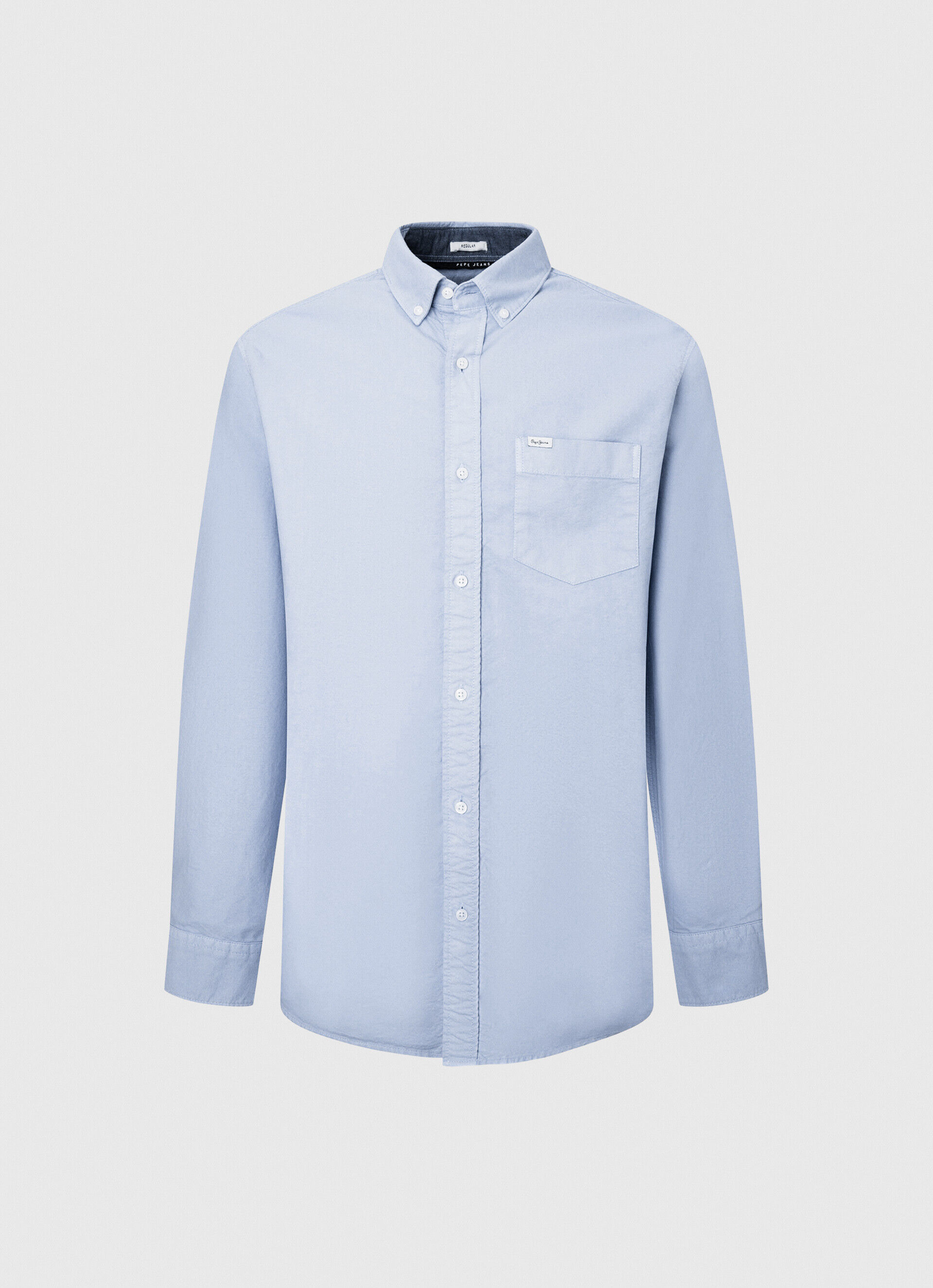 Camisa Oxford de corte regular - azul claro