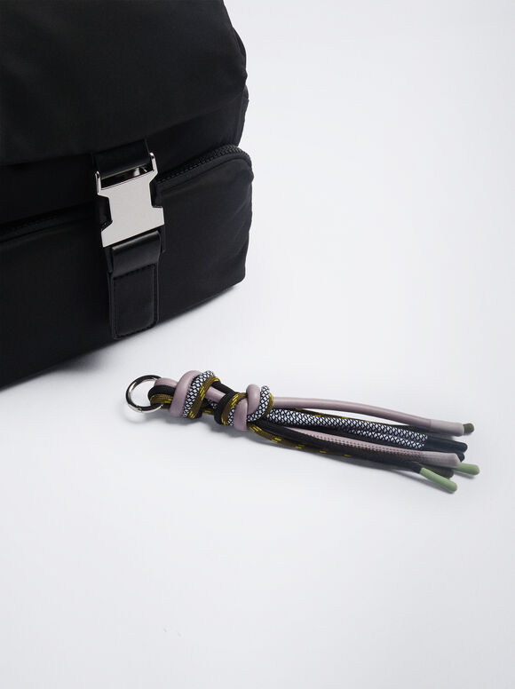Mochila De Nylon Colgante - Negro