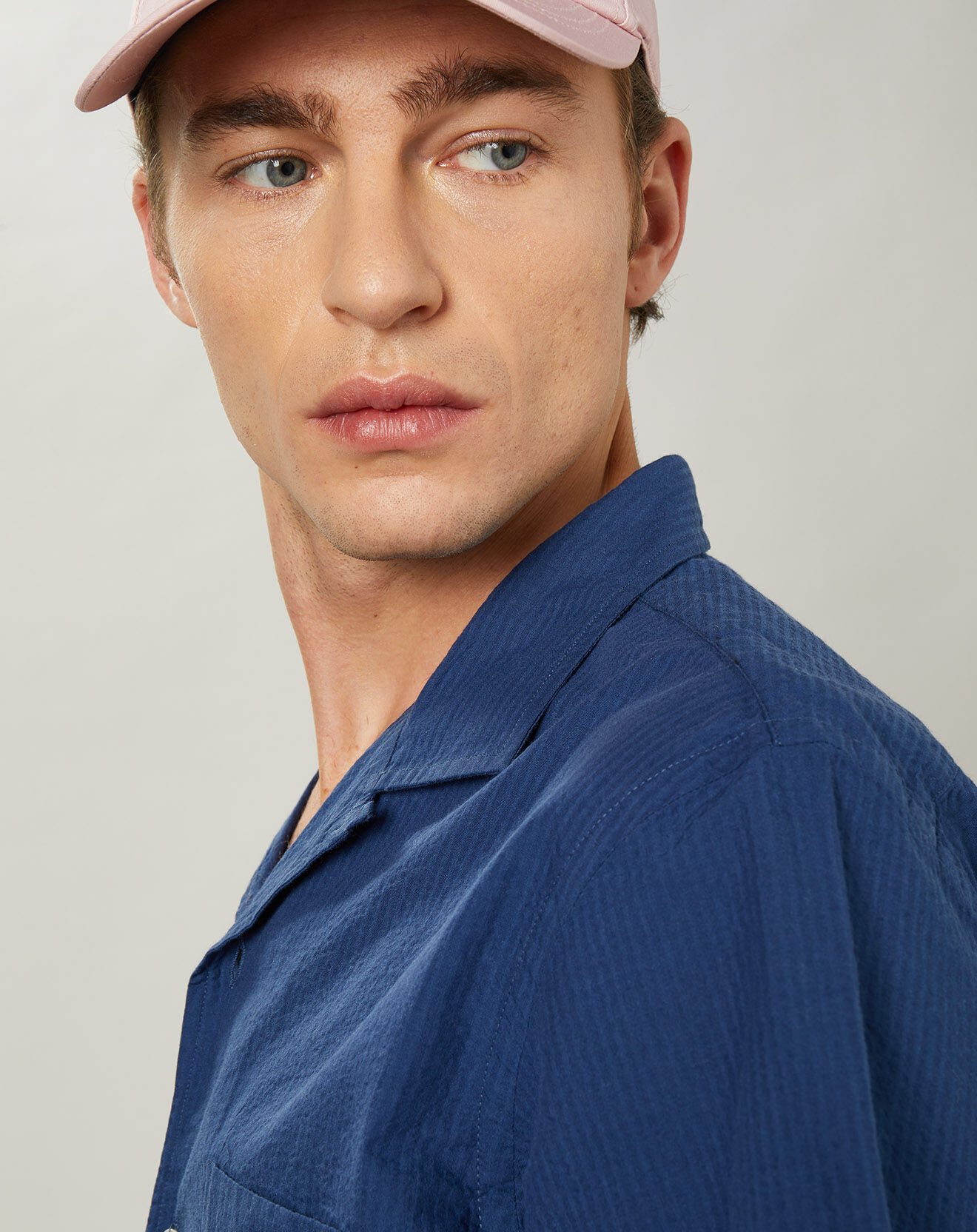 Hartford Chemise regular Palm bleue
