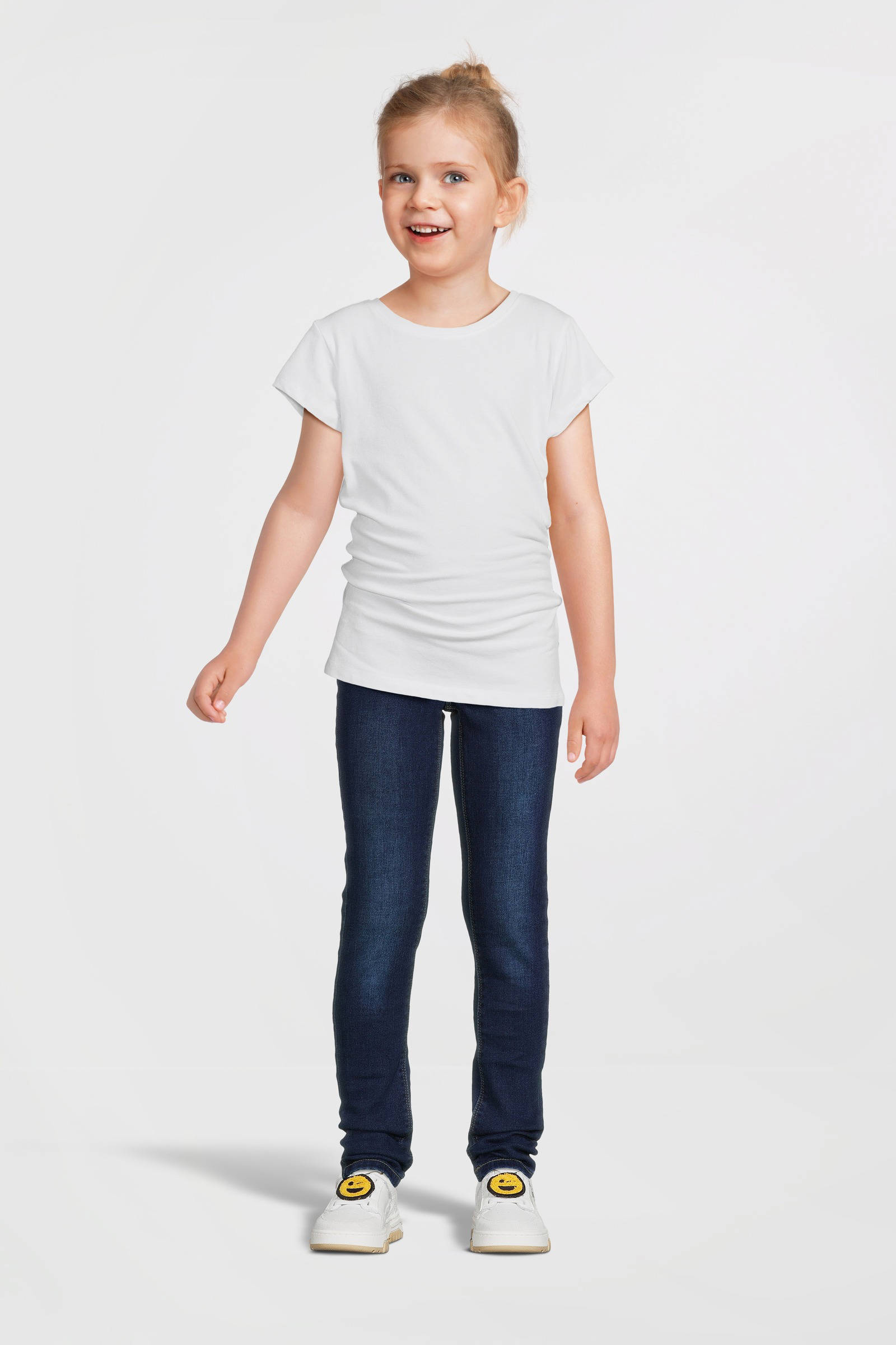 NAME IT high waist skinny jeans NKFPOLLY dark blue denim