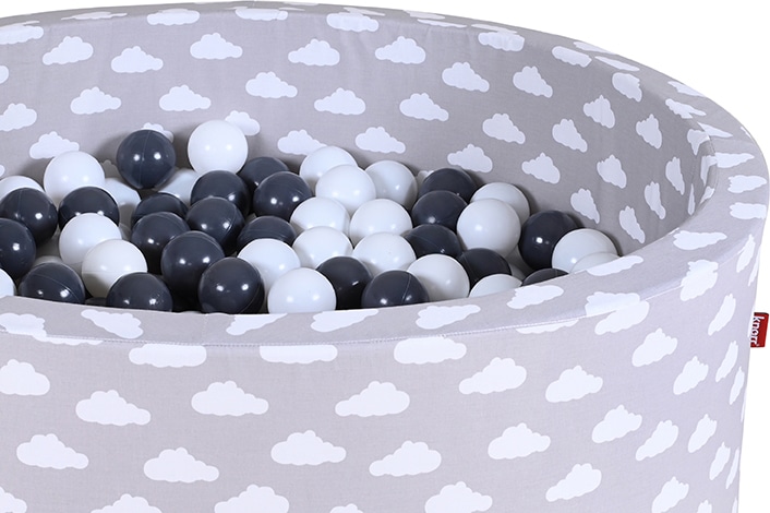 Knorrtoys® Bällebad »Soft, Grey White Clouds« mit 300 Bällen Grey/creme; Made in Europe