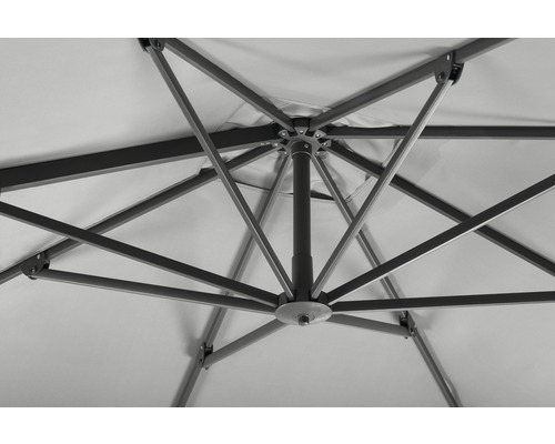 Schneider Rhodos Twist parasol, 300 x 300 cm, zilvergrijs
