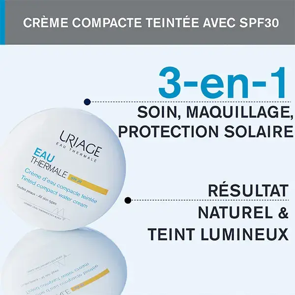 Creme Hidratante Compacto com Cor Uriage Thermal Water FPS 30 10g