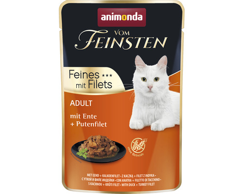 Animonda Finest natvoer voor katten met eend- en kalkoenfilet, 85 g