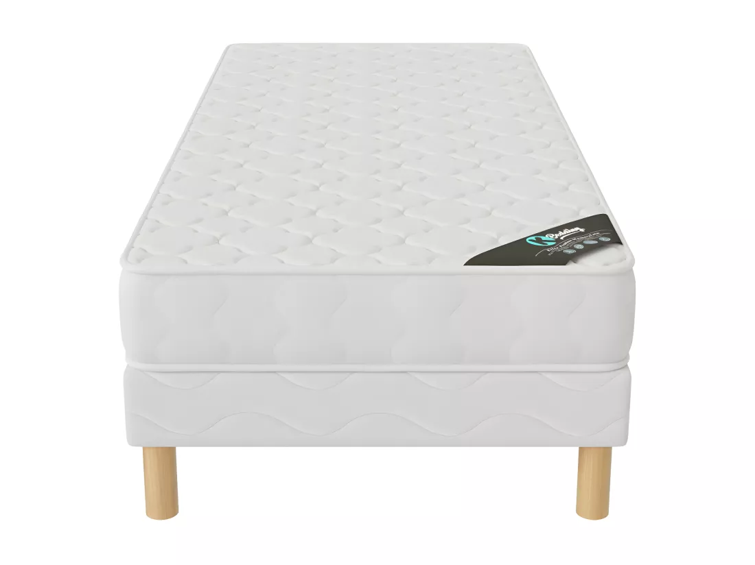 Ensemble matelas Confort + sommier 90x190 hauteur 17cm