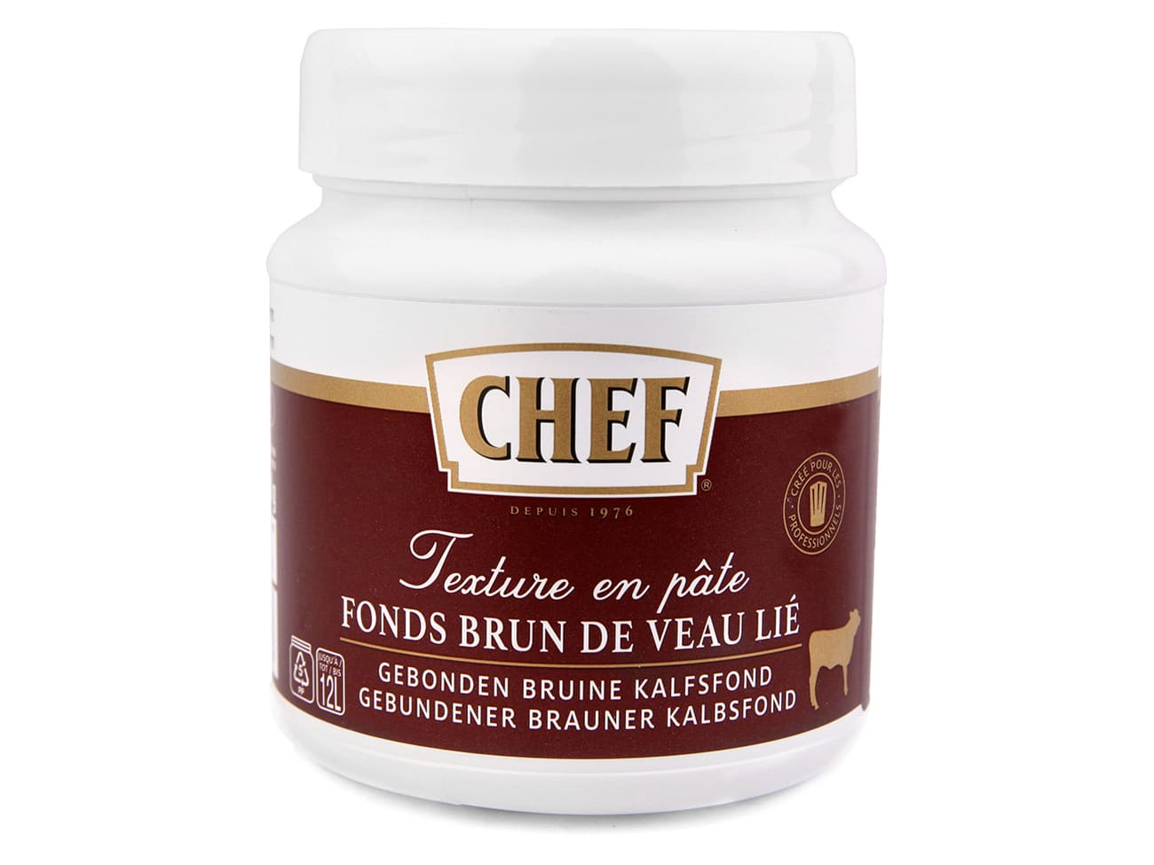 Fond brun de veau lié Premium - en pâte - 600 g - Chef®