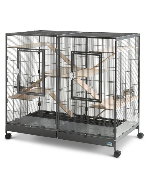 Savic Kleine Dierenkooi Tasmania 120 - Dierenverblijf - 120x65x107 cm Zwart
