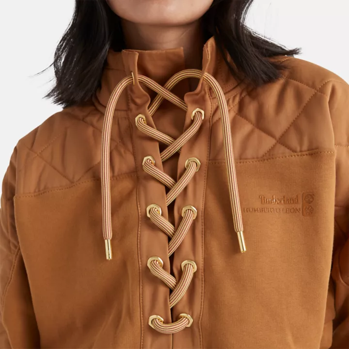 Sweat court Timberland x  Humberto Leon pour femme en jaune foncé