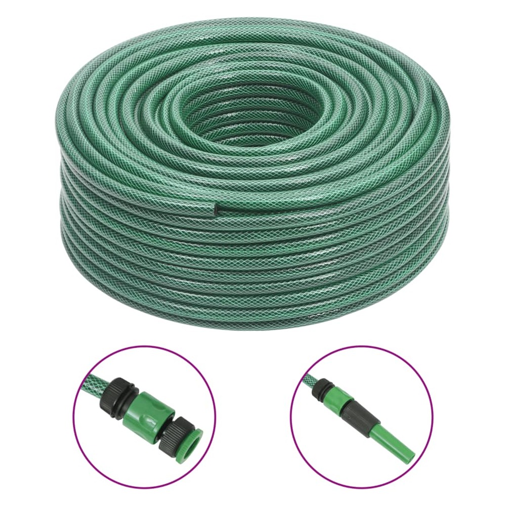 Tuyau d'arrosage avec jeu de raccords vert 0,6