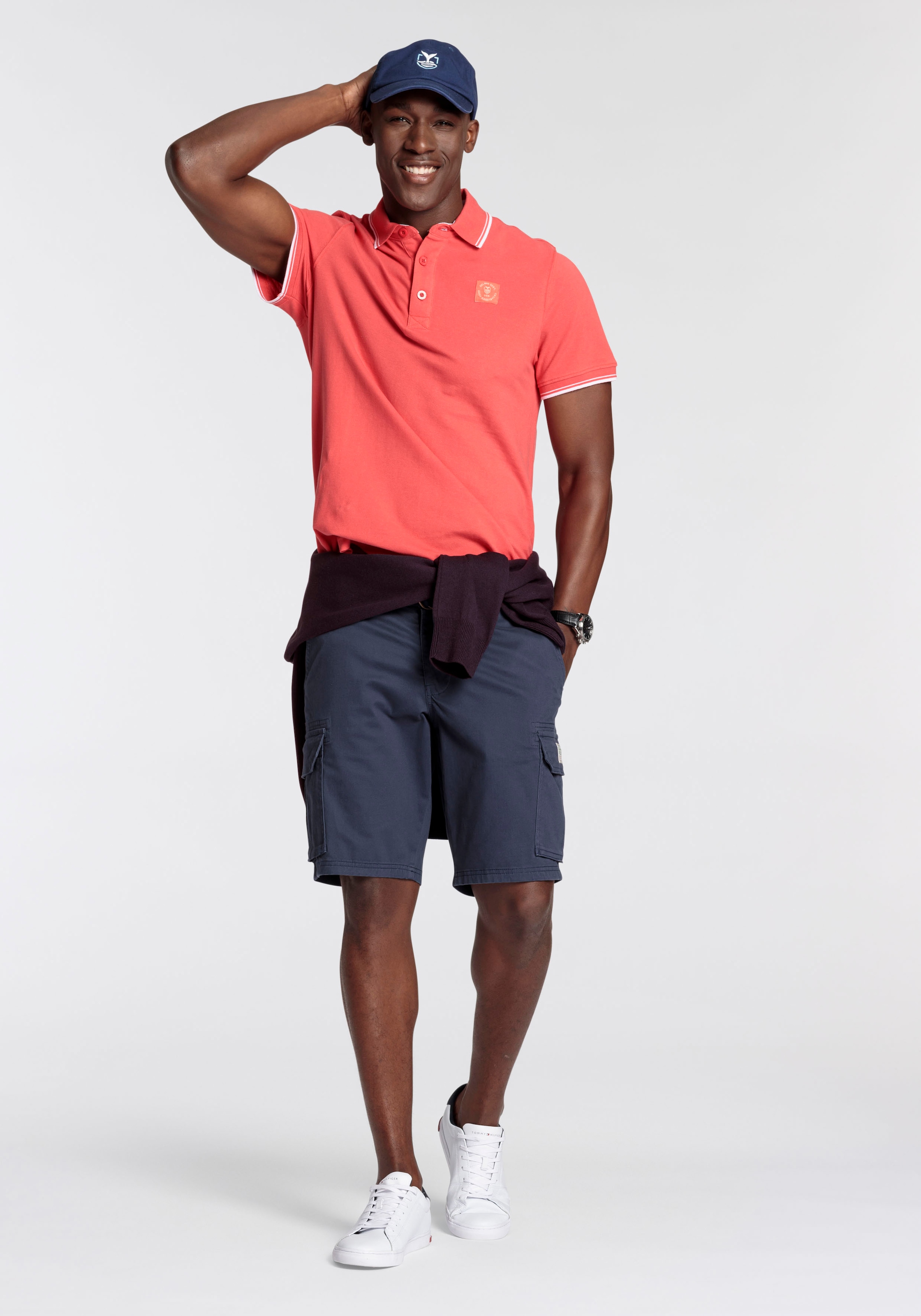DELMAO Poloshirt , Kurzarm,  lockere Passform,  Polokragen,  für Tennis oder Golf