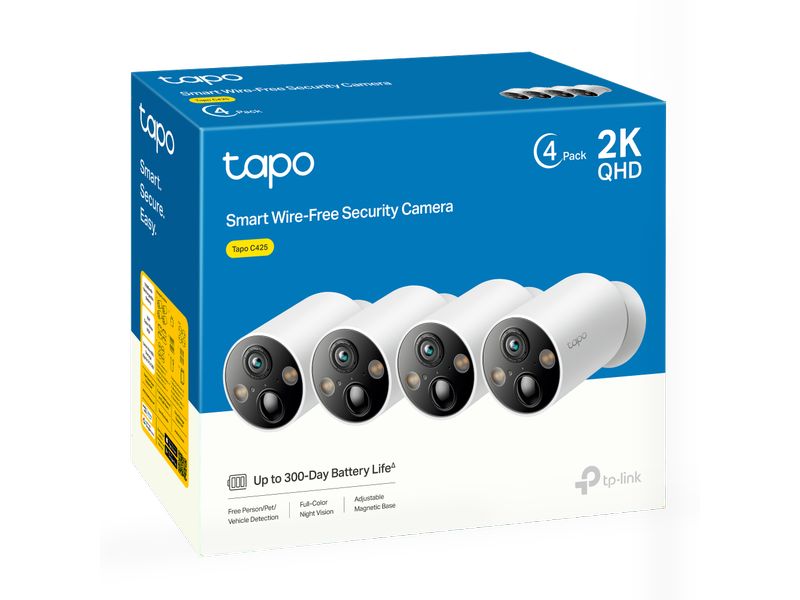 TP-Link Netzwerkkamera C425 4er Set Smarte kabellose Sicherheitskamera