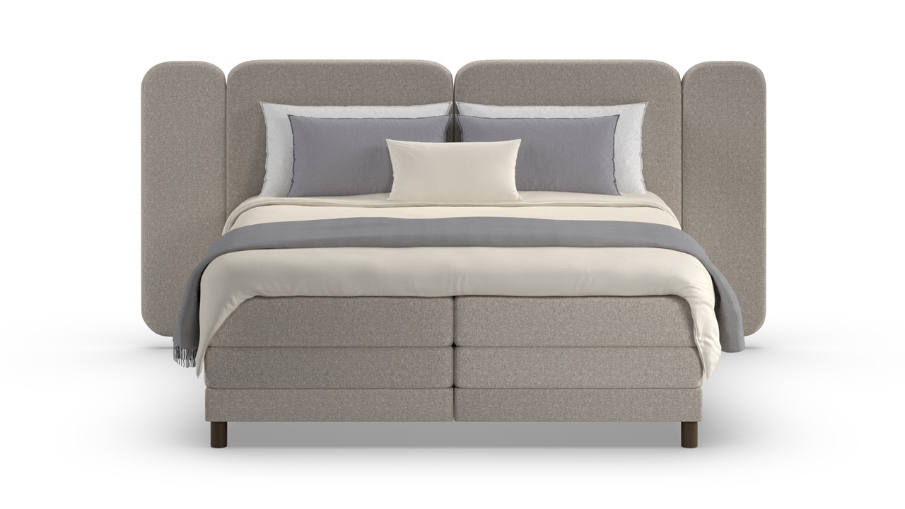 Elektrische boxspring Ridge - Warm wool grey
