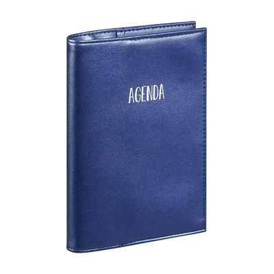 Agenda Disco - 1 jour par page - 12 x 18 cm - bronze ou bleu - Viquel