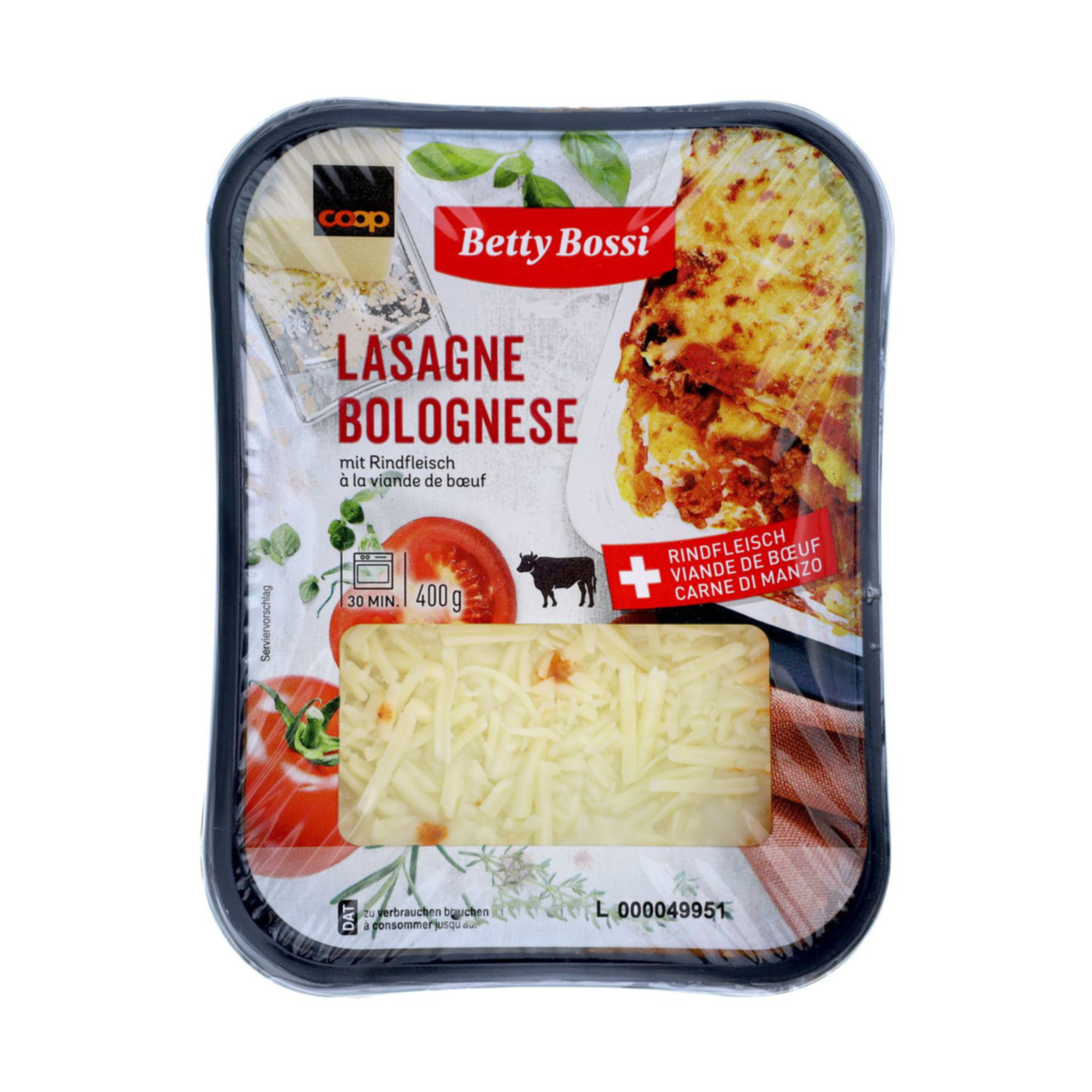 Betty Bossi Lasagne Bolognese Rind
