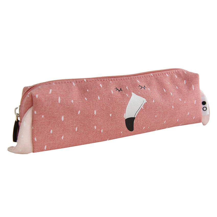 Trousse longue en coton - Mrs. Flamingo