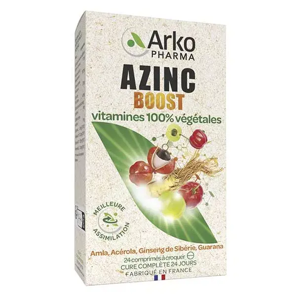 Arkopharma Azinc Natural Boost 24 comprimidos