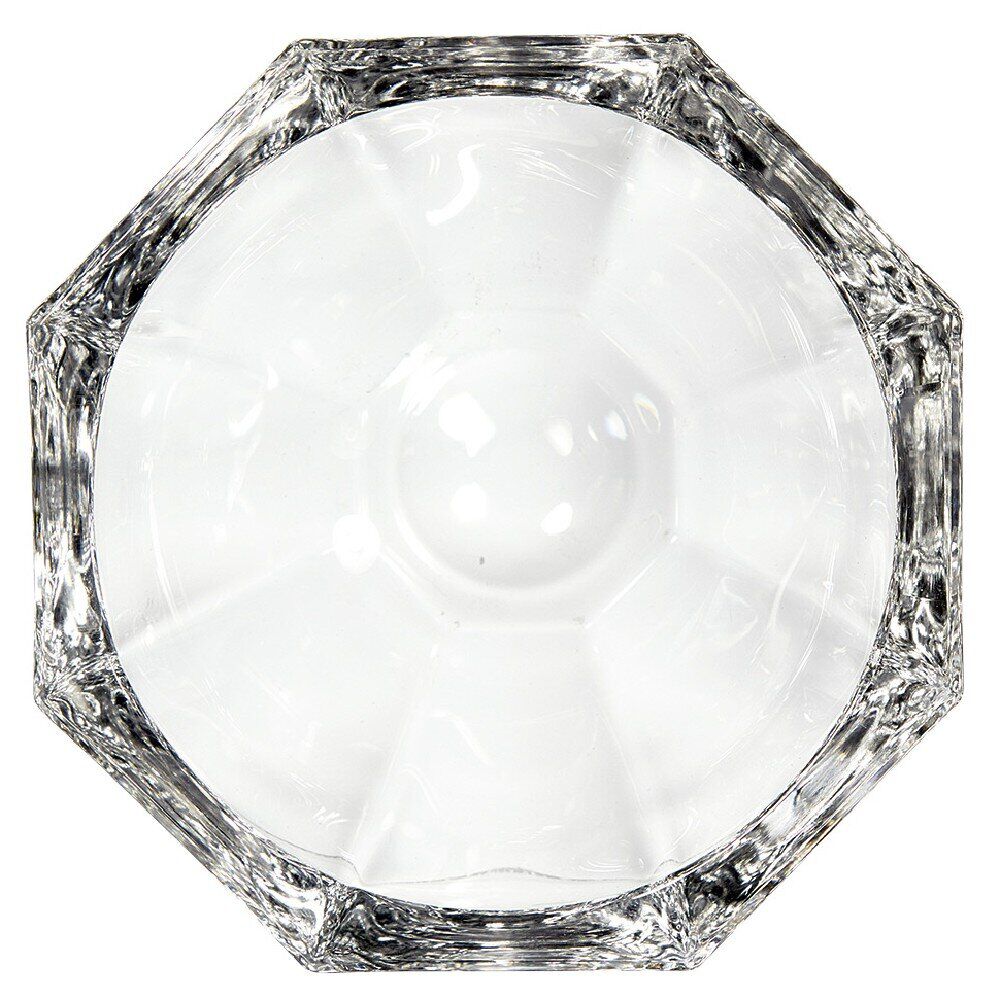 Coupelle octogonale en verre transparent