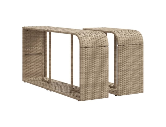 VIDAXL - Patère étagères de rangement 2 pcs beige résine tressée