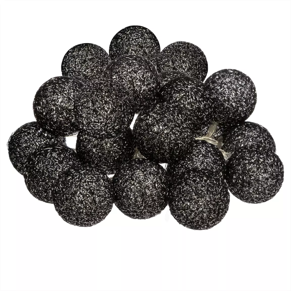 Guirlande lumineuse déco 20 boules 4,36 m Bobina Noir