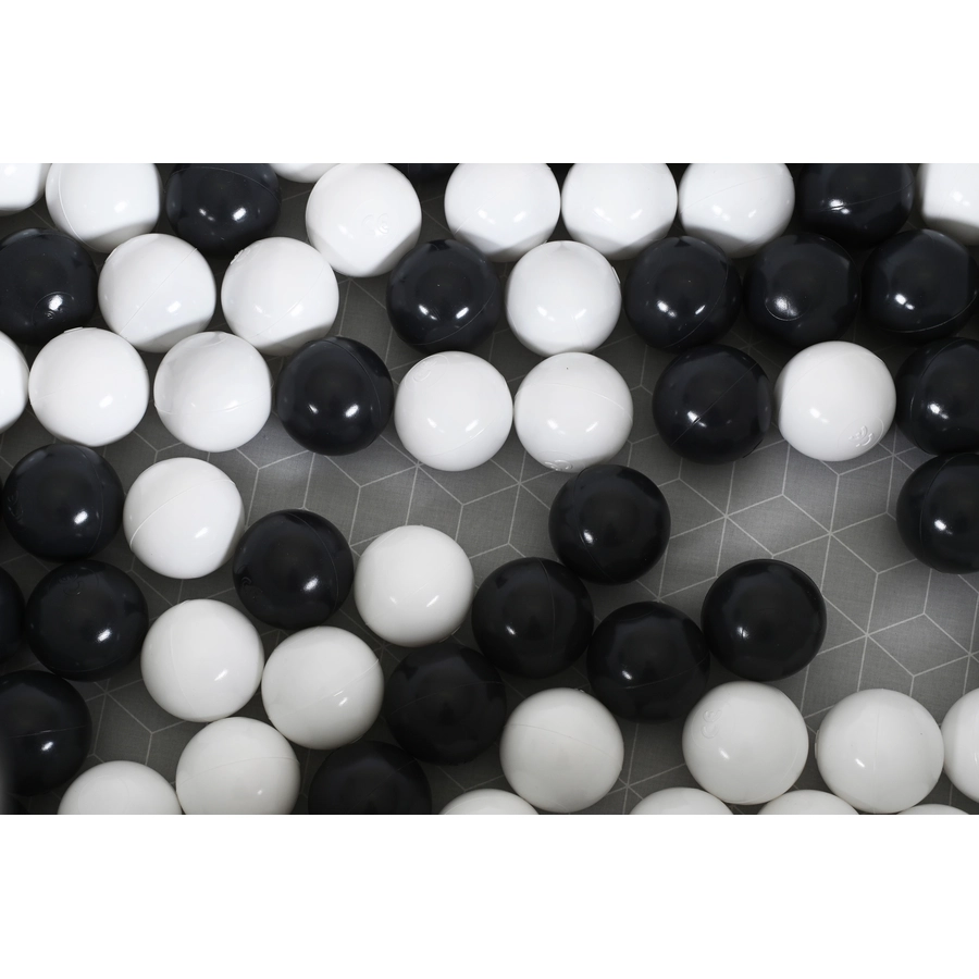 knorr toys® Bällebad soft - Geo cube grey - 100 balls greycreme grau