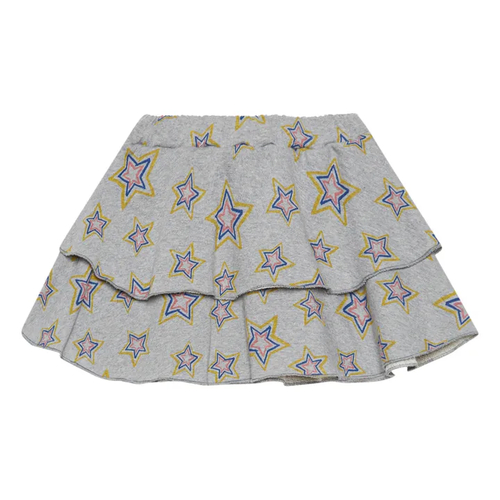 Weekend House Jupe Etoiles Coton Bio | Gris chiné