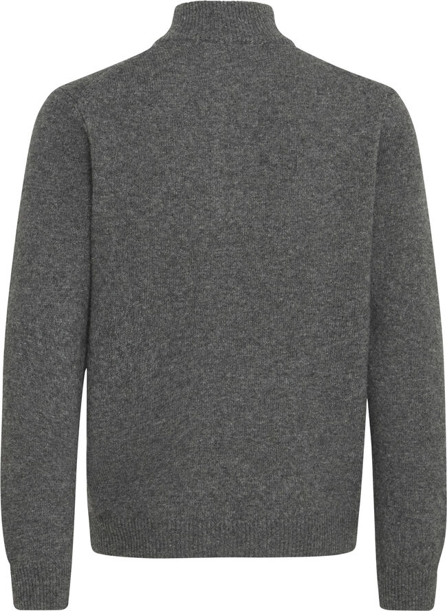Casual Friday CFKARL halfzip lambswool knit Pewter mix
