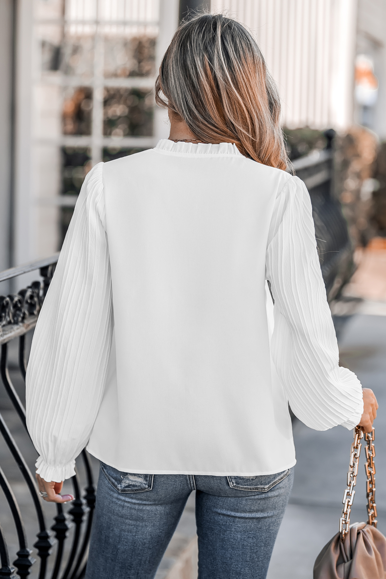 Blouse de poète blanche