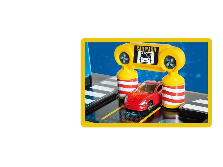 Parkeergarage met accessoires en speelkleed