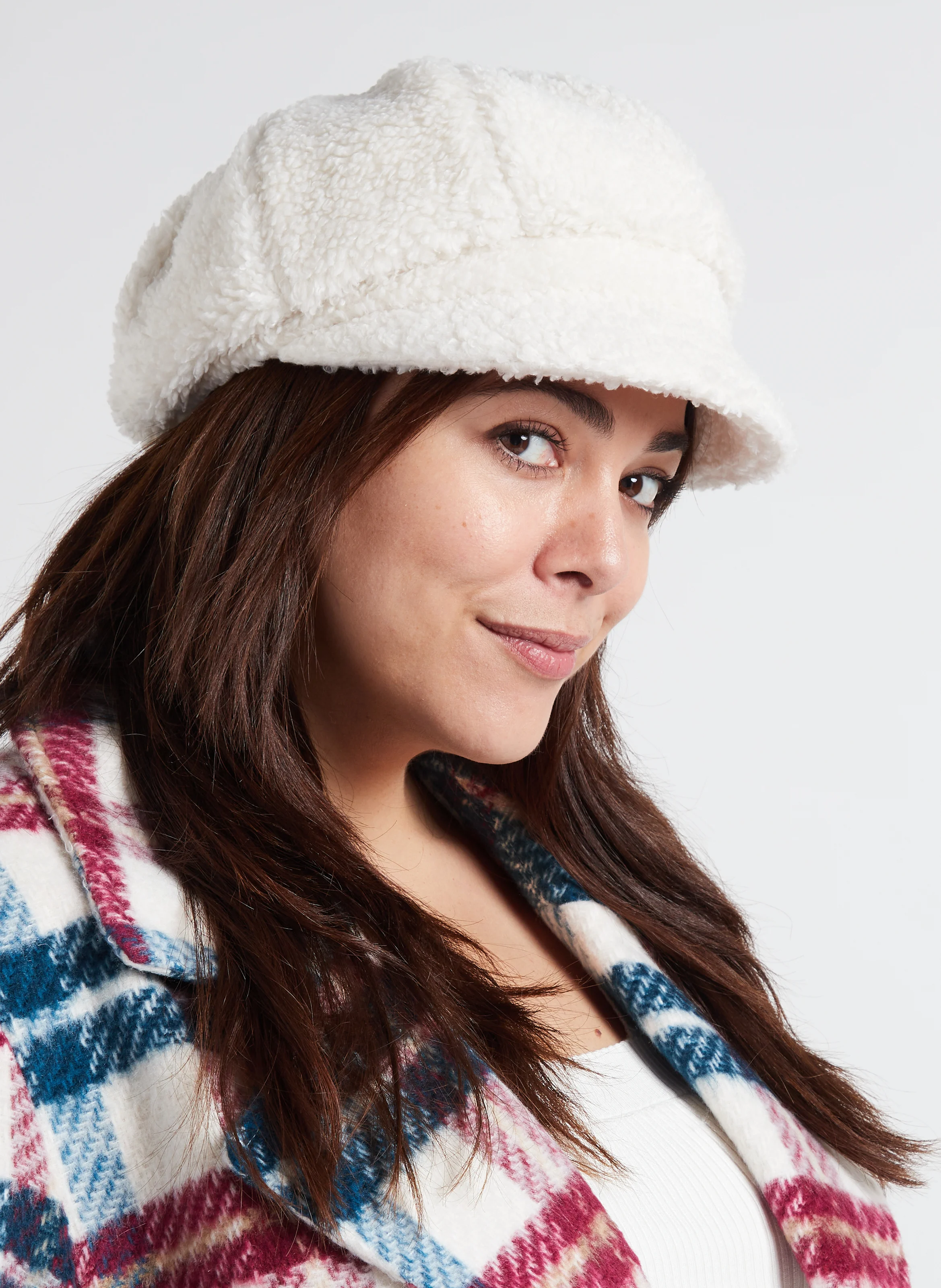 Casquette aspect moutonné| Blanc