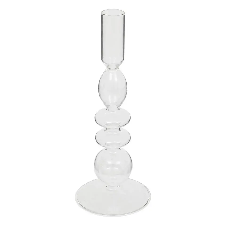 Atmosphera kaarsen kandelaar - dinerkaarsen - transparant - 22 cm