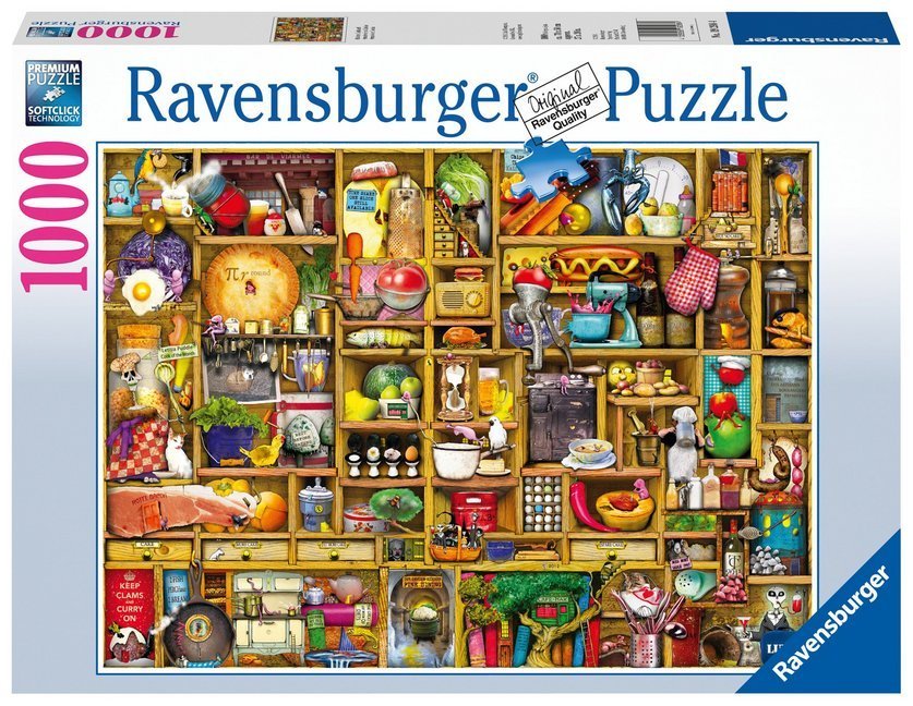 Ravensburger Puzzle 19298 - Kurioses Küchenregal - 1000 Teile Puzzle für Erwachsene und Kinder ab 14 Jahren