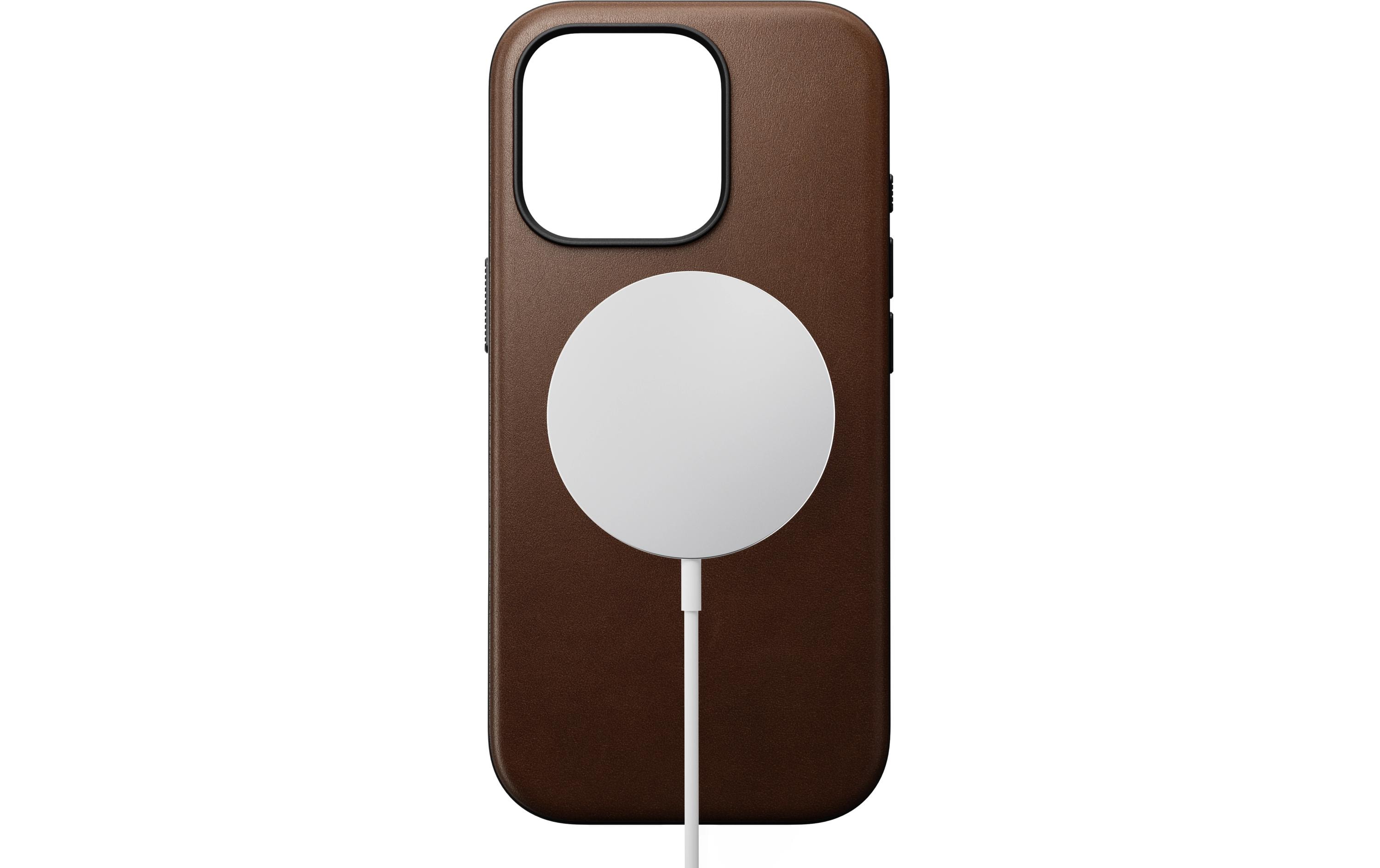 Back Cover Modern Leather iPhone 16 Pro BraunModerne Schutzhülle aus Leder für das Apple iPhone 16 Pro