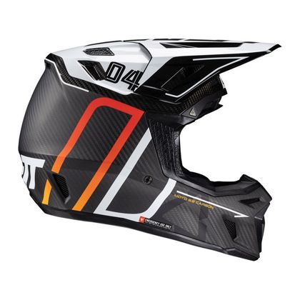 Casque cross Leatt 9.5 CARBON AVEC MASQUE 6.5 IRIS 2025 - Gris / Blanc