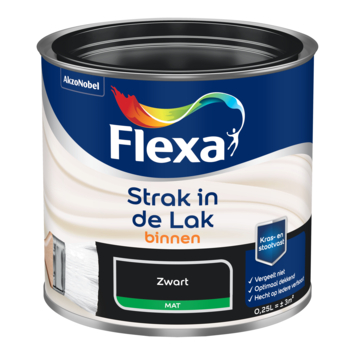 Flexa Strak in de Lak binnenlak mat zwart 250 ml