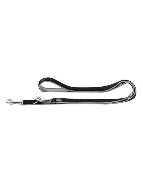 Hunter Trainingslijn Neopren Nylon Zwart&Grijs - Hondenriem