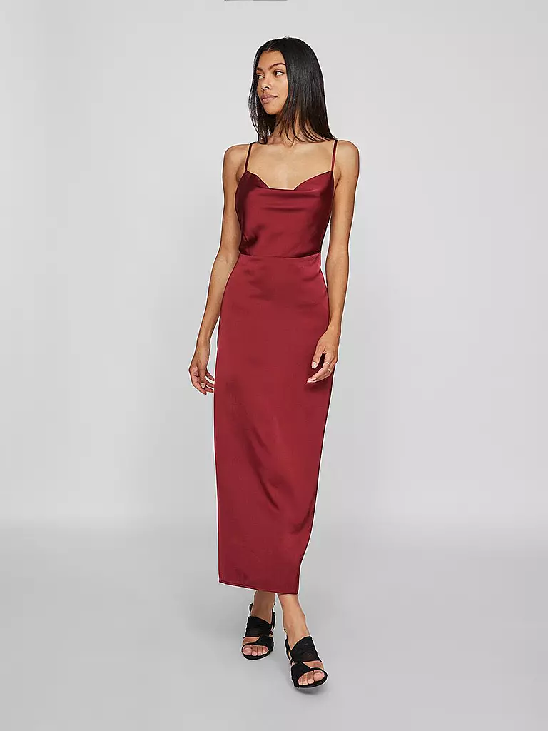 VILA Abendkleid VIRAVENNA dunkelrot
